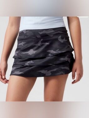 Athleta Girls camo luxe swing skirt skort XXL